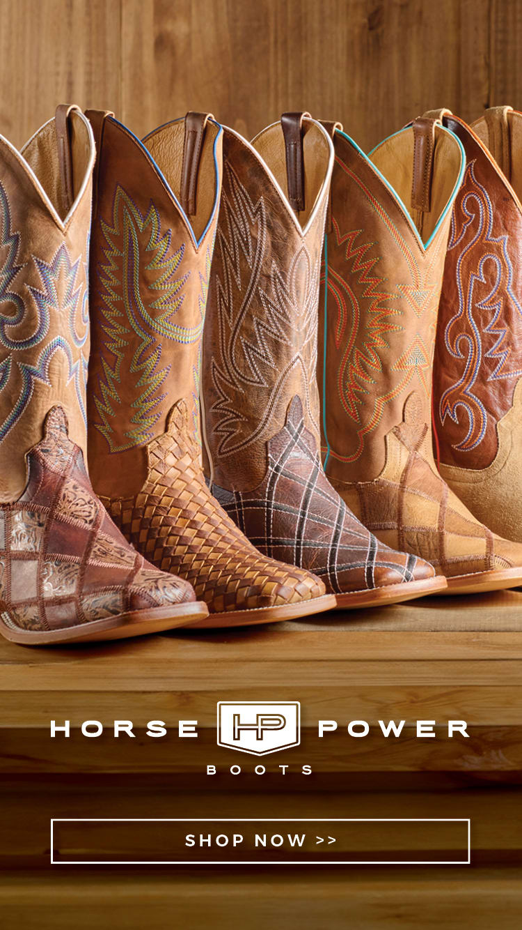 This banner promotes Cavender's selection of Anderson Bean Cowboy Boots. Click to shop.