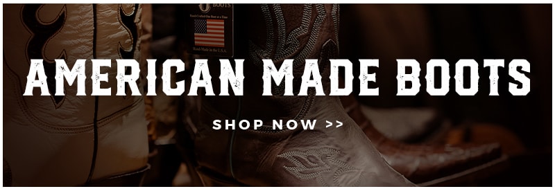 This banner showcases Cavender's selection of American made boots. Click to shop.