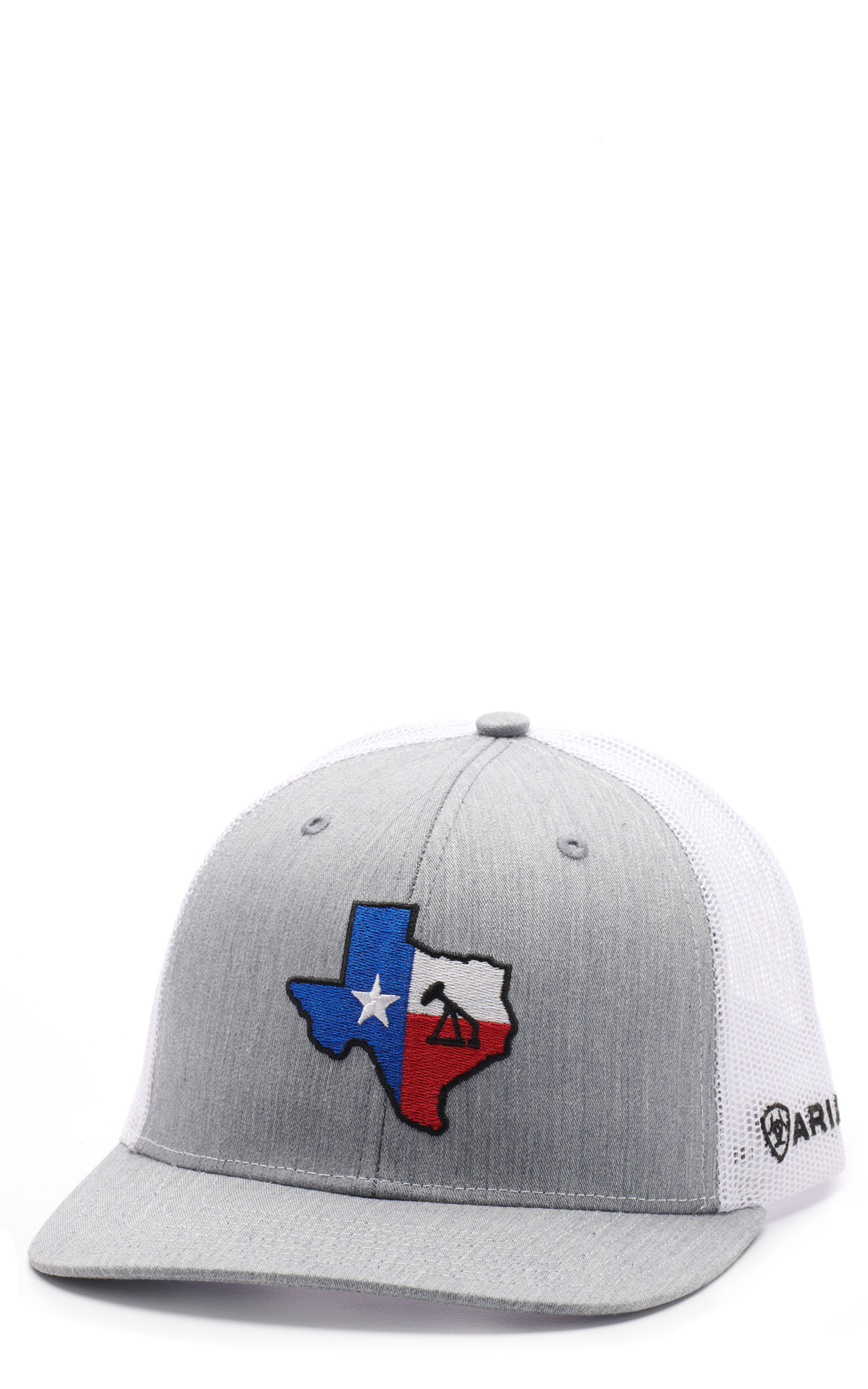 Ariat Men's Grey & White Texas Oil Derrick Patch Cap | Cavender's