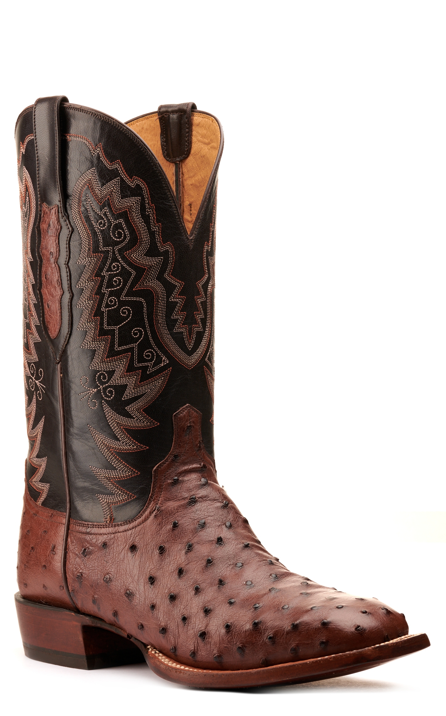 Lucchese Men's Kango Tabacco and Brown Full Quill Ostrich Wide Square ...