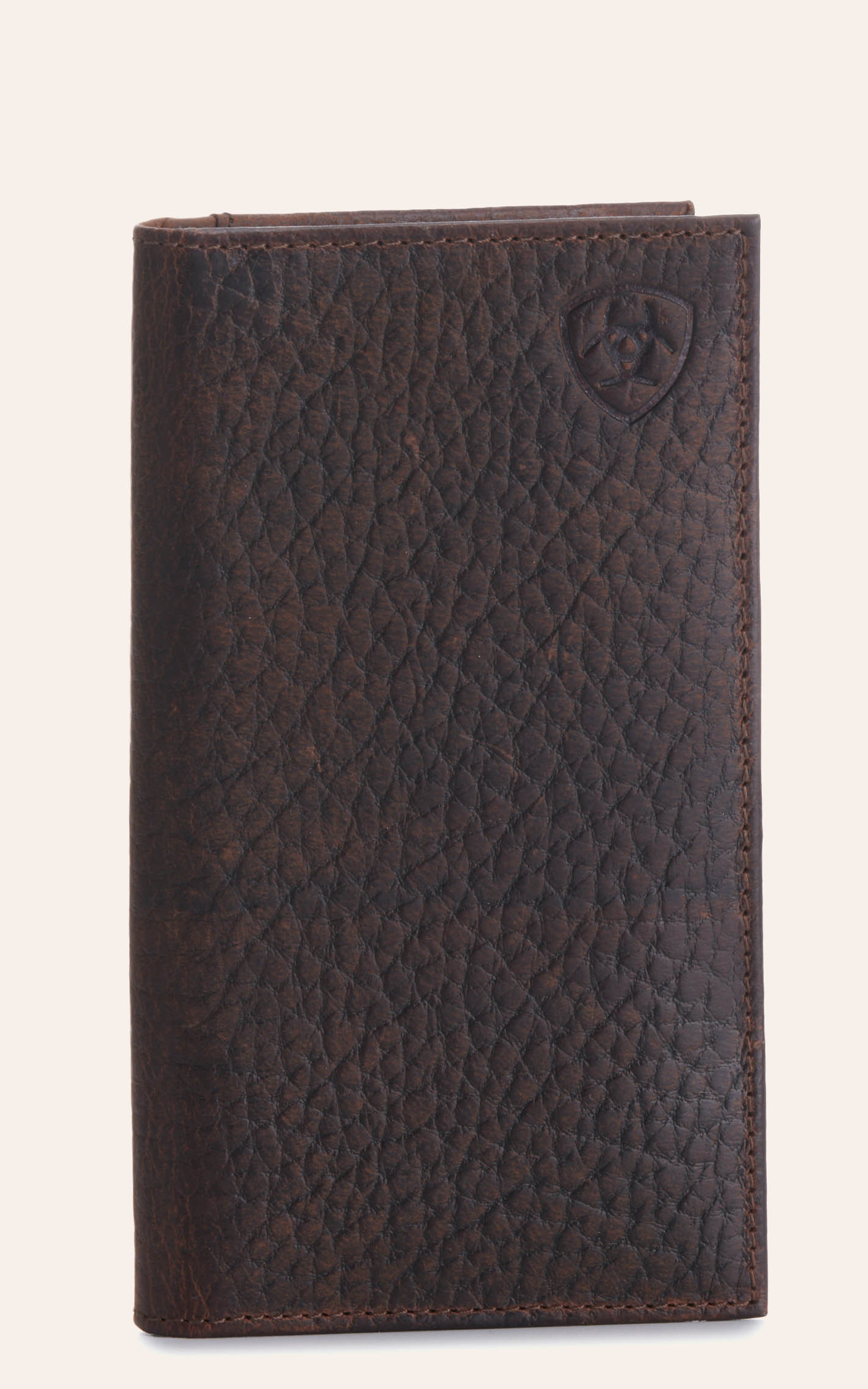 Ariat Rodeo Checkbook Wallet Ariat Men's Brown Embossed Shield Logo Checkbook / Rodeo Wallet ...