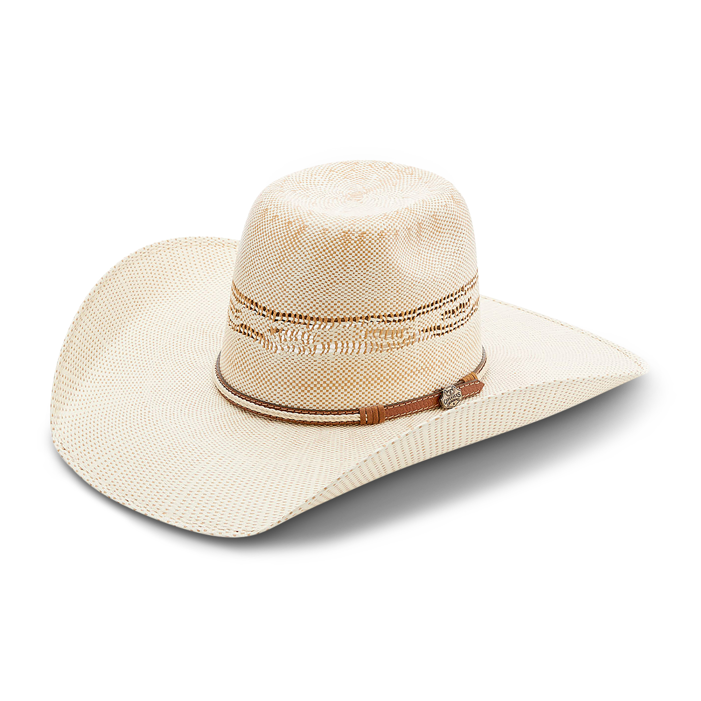 Cavender's Ranch Collection Two Tone Bangora Vented Crown Straw Cowboy ...