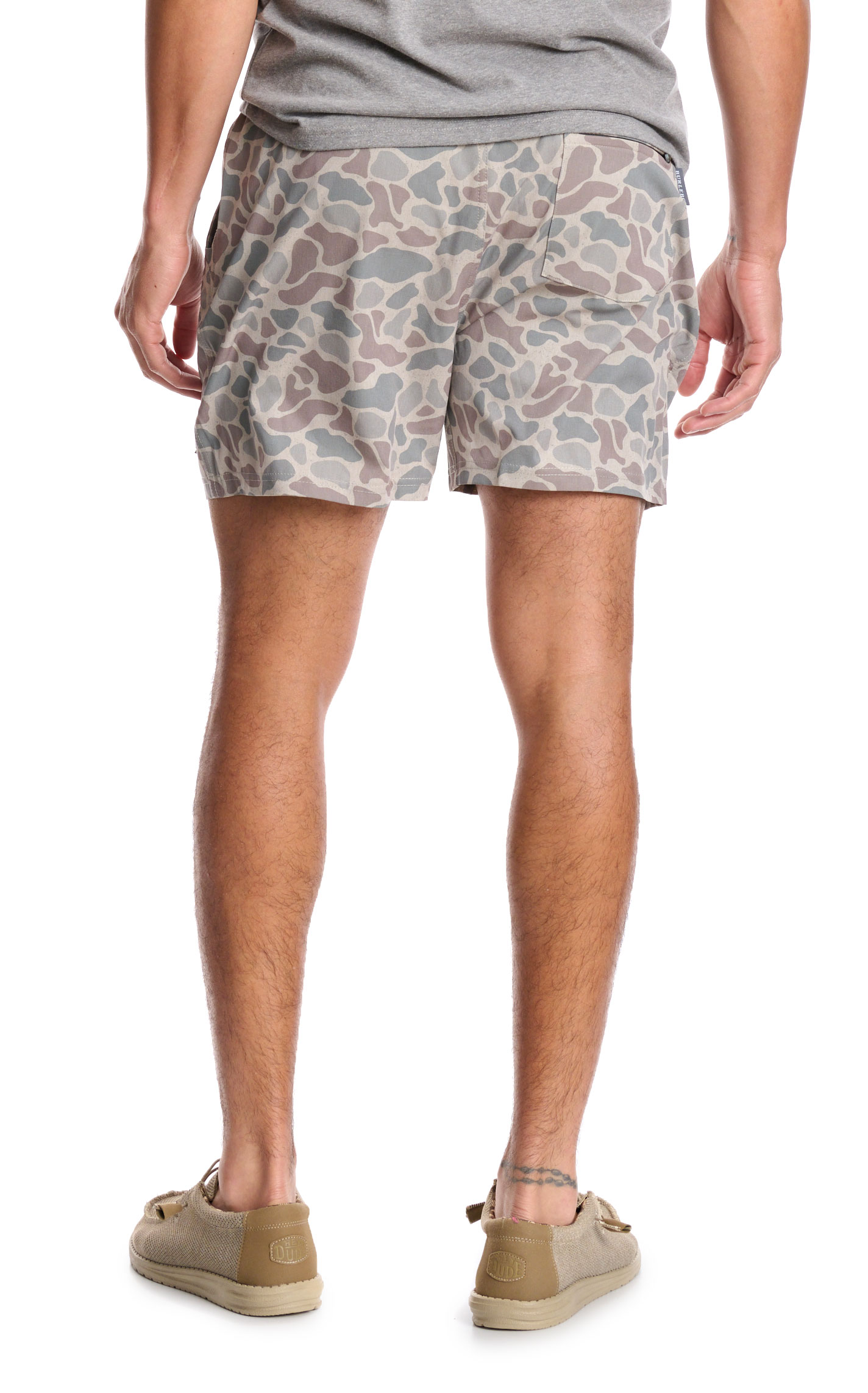 BURLEBO Men's Deer Camo Athletic Shorts