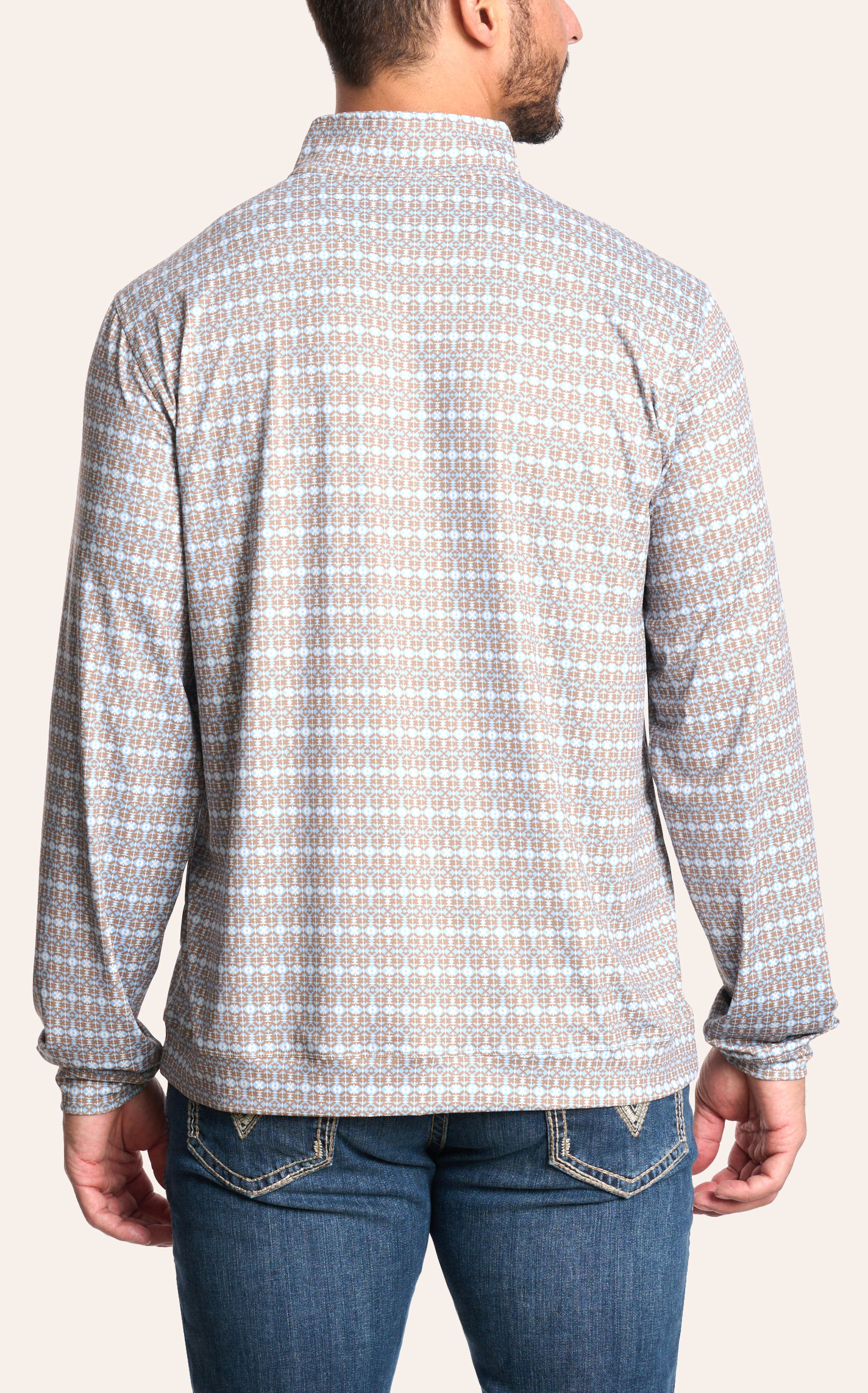 Panhandle Performance Men's Antique Gold & Cornflower Shirt