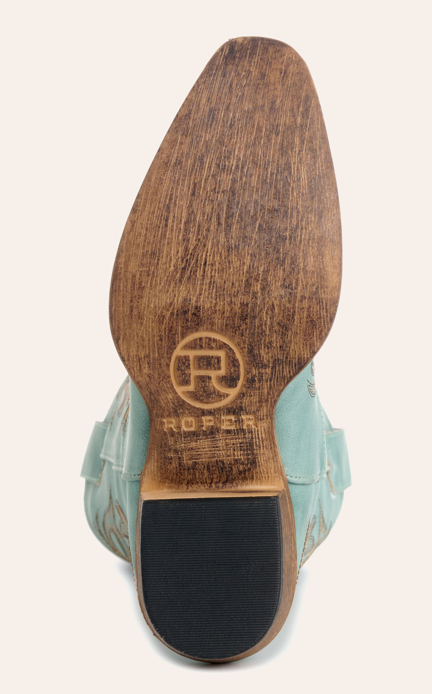 Roper Women's Riley Sea Green-Turquoise Faux Leather Snip Toe Cowboy ...