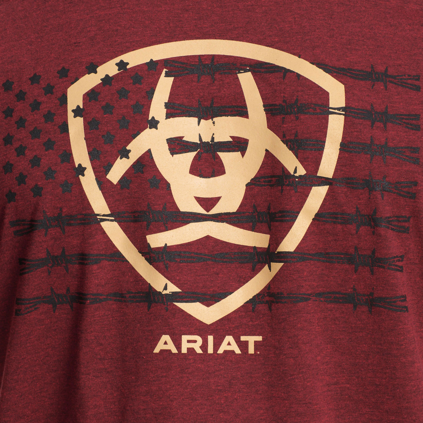Ariat Men's Crimson Red Barb Shield SMU T-Shirt | Cavender's