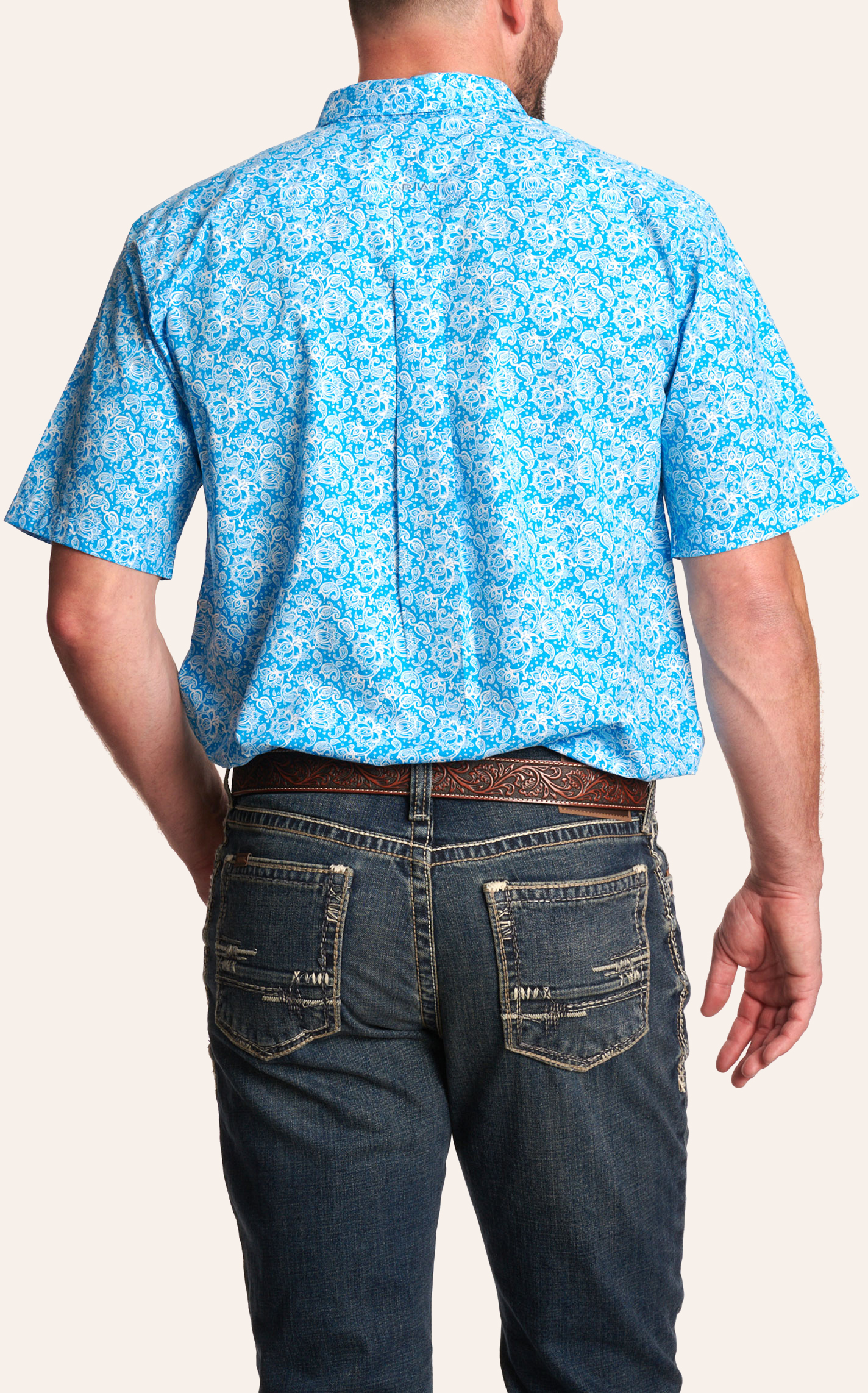 Ariat Men's Addison Blue Paisley Print Western Shirt I Cavender's