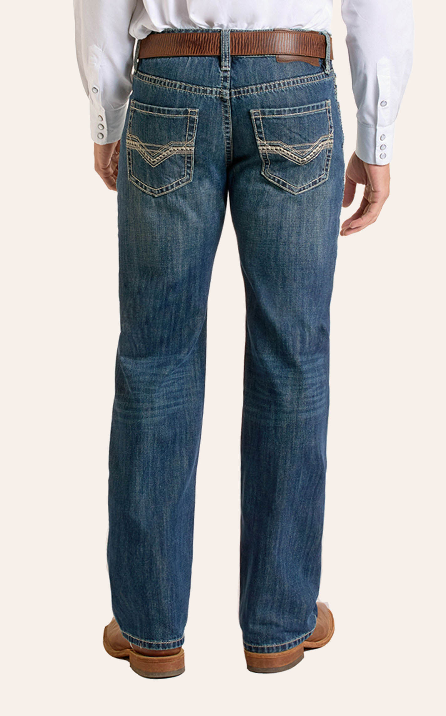 Rock & Roll Denim Men's Double Barrel Medium Wash Vintage Straight Leg ...